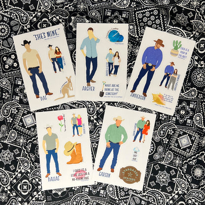 Cowboys of Stargazer Springs - Sticker Sheets, Set of 10